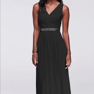 Black Mesh Davids Bridal Dress.
